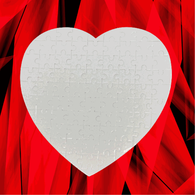 Heart Sublimation Puzzle - motivatebox