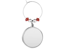 Load image into Gallery viewer, Sublimation Wine Glass Charm
