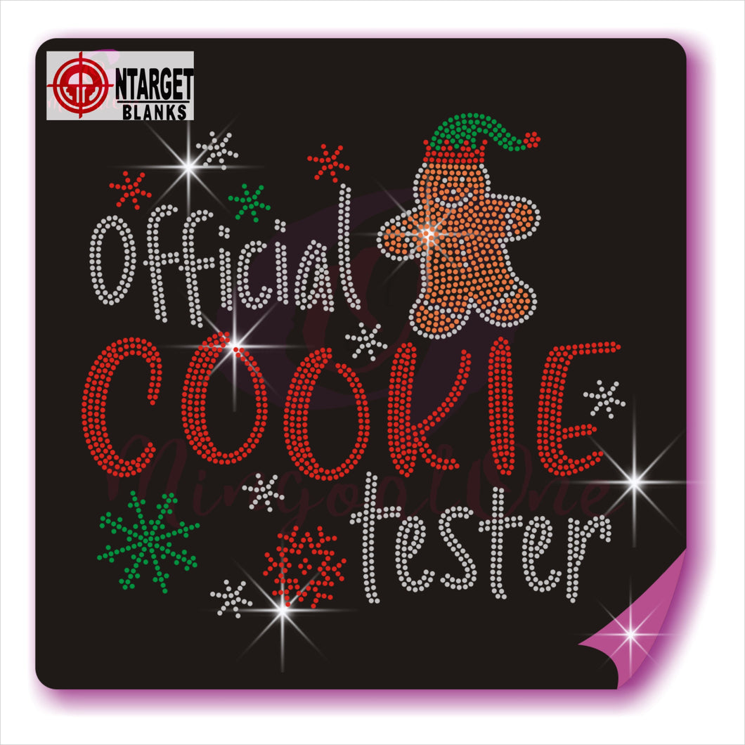Official Cookie Tester Rhinestone Transfers