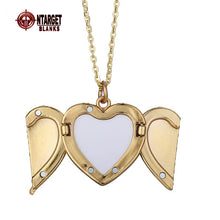 Load image into Gallery viewer, Angel Wings Heart Shaped Necklace

