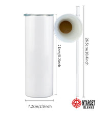 Load image into Gallery viewer, 20oz Straight Enamel Sublimation Tumbler
