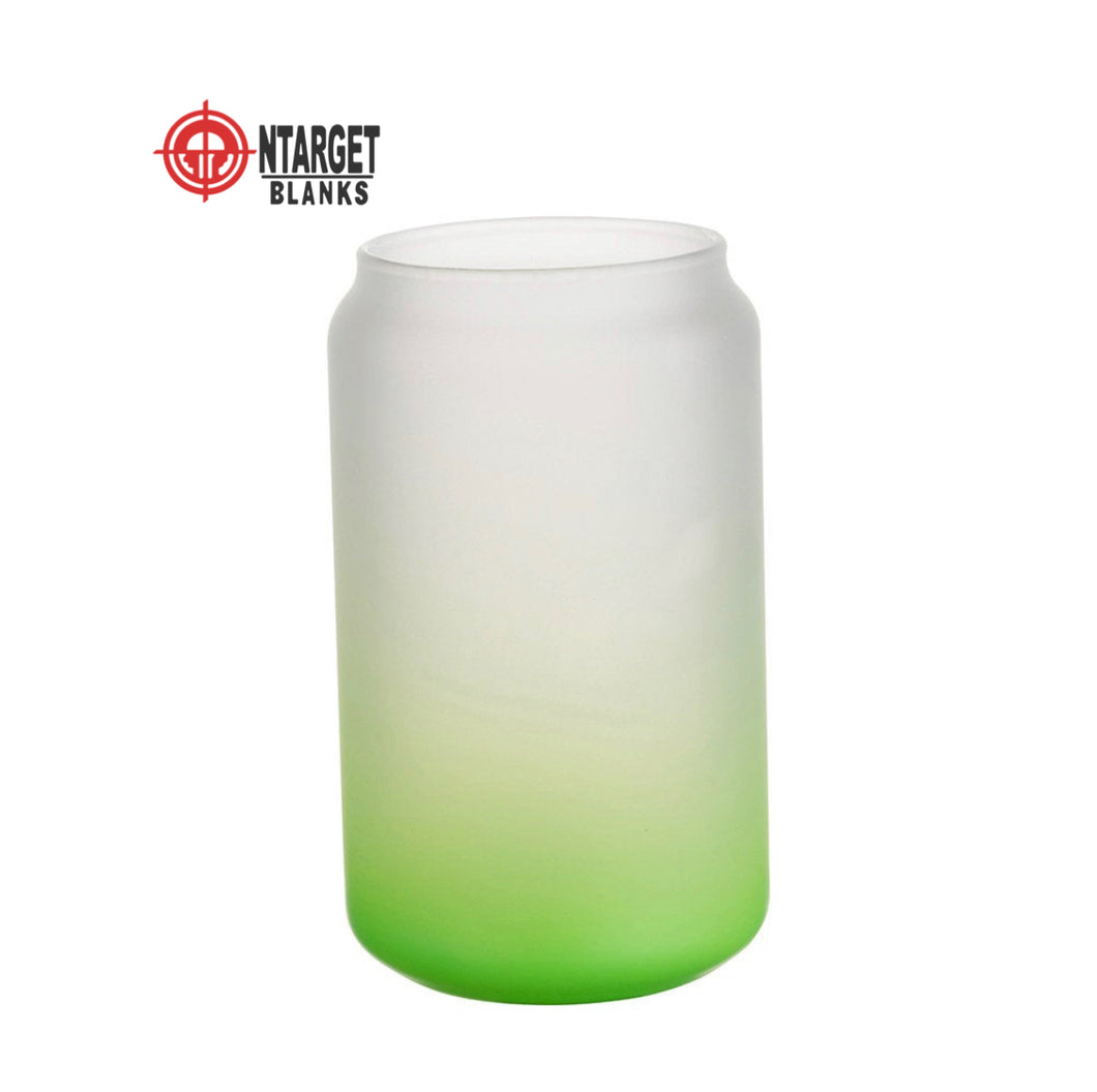 16 oz Gradient Color Sublimation Glass Soda Can